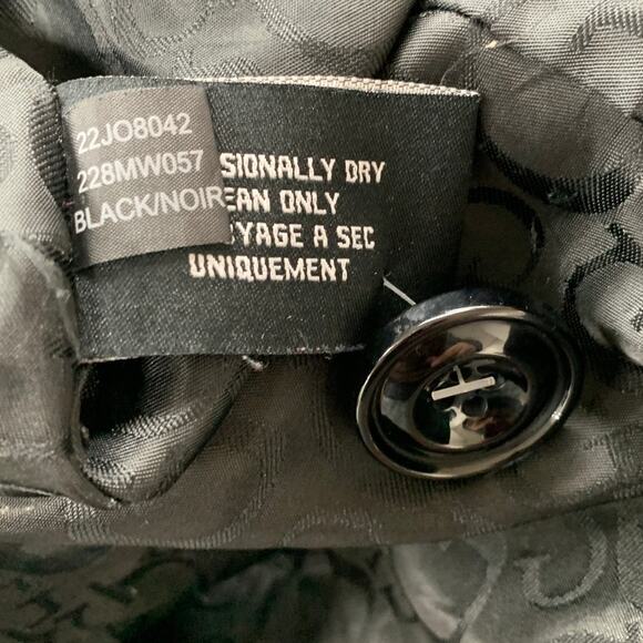 Guess Womens Small Long Sleeve Full Zip Wool Blend Button Up Hooded Long Coat - Picture 7 of 7